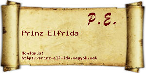 Prinz Elfrida névjegykártya